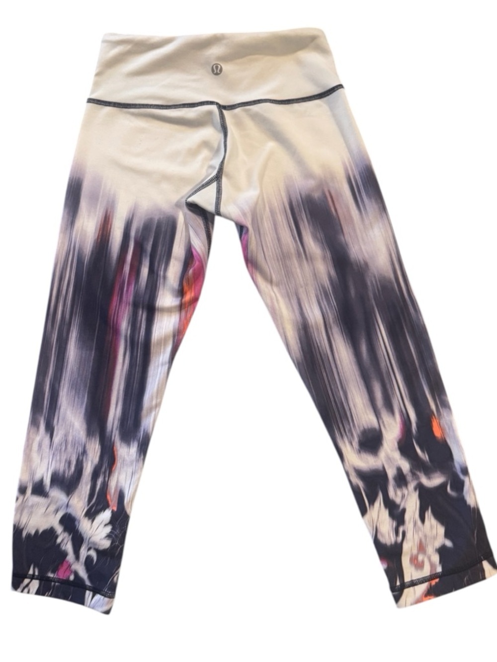 Lululemon Abstract Print Cropped Leggings Size 2 Yoga Capri